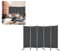 JOIEYOU Paravent Outdoor Sichtschutz Trennwand 5 Teilig 280x180cm Raumtrenner mit Flache Füße Anti-UV Wetterfest Raumteiler Garten für Büros Balkon, Anthrazit