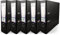 Netuno 5x Akten-Ordner schwarz DIN A4 2-Ring-Mechanik Ringorder a4 8cm Kunststoff Ordner a4 breit Büroordner Plastikordner Briefordner din a4 Ringmappe breiter Aktenordner 5er pack