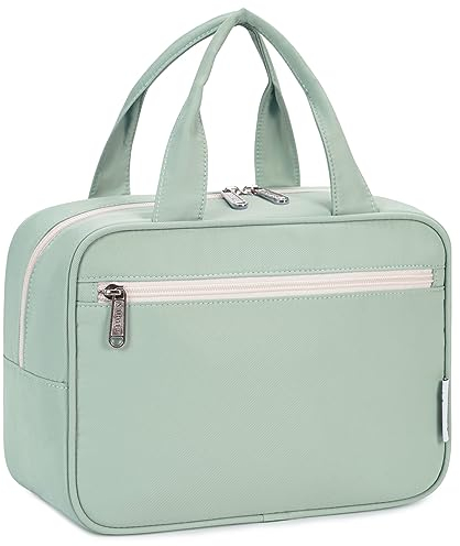 Narwey Trousse de Toilette Grande Femme Sac de Toilette Accessoires de Voyage Trousse Maquillage (Vert Menthe)