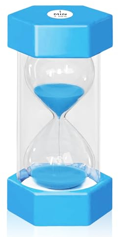 Sablier pour enfants, minuterie de toilette, minuteur visuel pour enfants, horloge d'apprentissage pour enfants, horloge de cuisine, 1 minute (bleu)