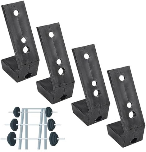 Wall Mounted Horizontal Barbell Rack, Weightlifting Barbell Bar Wall Mount Hook, Barbell Storage Rack, Weight Bar Holder Fitness Equipment Rack for Home Fitness Equipment(size:4 Pcs)