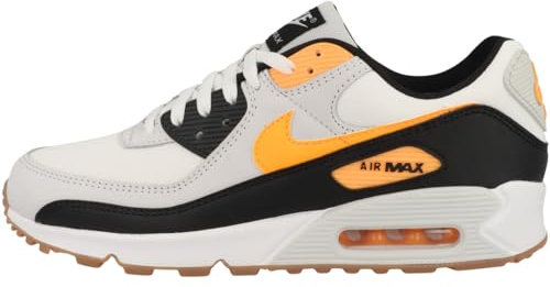 Nike Tenis Air MAX 90 para Hombre, Gris Blanco Negro Amarillo, 41 EU