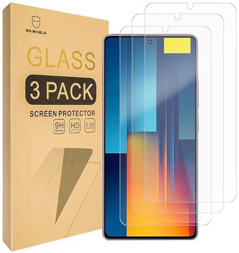 Mr.Shield Screen Protector compatible with Xiaomi Poco M6 Pro 4G LTE [NOT for 5G Model] [Tempered Glass] [3-PACK] [Japan Glass with 9H Hardness]