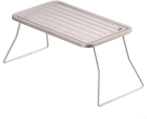 CARMOTTER Titanium Folding Campfire Grill, Portable Camping BBQ Grill Grate With Legs And Carrying Bag, Ultralight For Camping Hiking