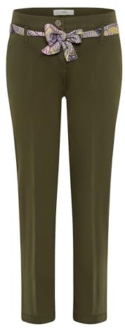 BRAX Damen Hose STYLE.MEL S verkürzt Relaxed Fit oliv (45), 36