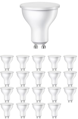 ledscom.de 20 Stück GU10 LED Leuchtmittel, PAR16, warmweiß (2800 K), 0,5 W, 49lm, 100°, matt