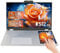 LONGEVINCE Dual Screen Laptop,15.6 Inch LCD Screen + 7 Small Touch Screen, Quad-Core Celeron N95(up to 3.4GHz), 16GB DDR4,Color backlit KB, Win 11 Pro&Office 2019 (512G SSD)