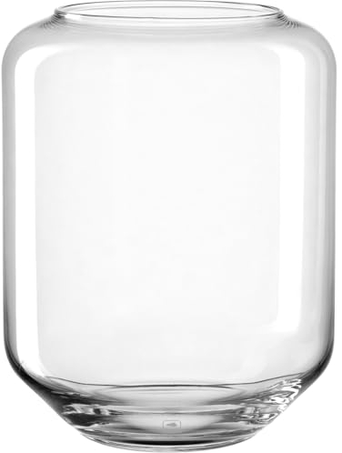 LEONARDO HOME Milano Windlicht, 1 Stück, Moderne Vase aus Glas, stilvolles Windlicht mit unendlich Dekorationsmöglichkeiten, hochwertige Verarbeitung, Höhe 22 cm, transparent, 034156