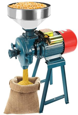 2200W Elektrisch Getreidemühle Korn,1400 U/min Kornmühle Elektrischemühle,Getreidemühle Maschine Zerkleinerer,für Getreide Mais Stroh Futter Schrotmühle