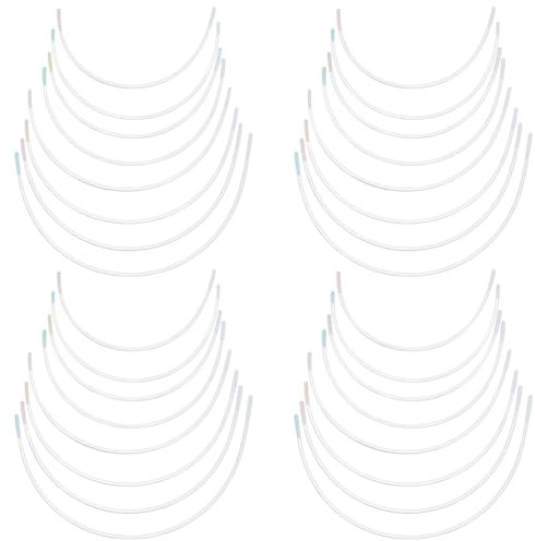 WEBEEDY 32 Pairs Carbon Bra Underwire Replacement Steel Bra Wires Metal Bra Supporters Rings Underwire Repair Heavy Gauge Sturdy Wire for Women Corset Clothing DIY Sewing Making Supplies,8 Sizes