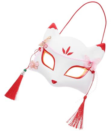 SAFIGLE Fuchs Maske Maskerademaske für Männer Tier-Halloween-Maske Pennywise-Maske halloween masken halloweenmaske dekoration kleidung Plastikmaske im Tierdesign Halloween-Masken Weiß