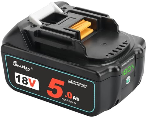 Upgraded 5.0Ah Replacement 18V Battery for Makita, Compatible with Makita 18V Battery Lithium ion BL1850 BL1850B BL1840 BL1840B BL1830 BL1830B BL1815 LXT 18V tools with LED Indicator