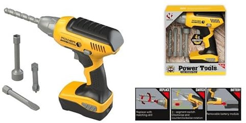 ODG – Perceuse visseuse jouet réaliste avec accessoires interchangeables – pour petits experts du bricolage