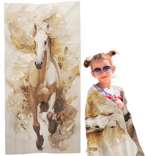 FABTOP Pferde Duschtuch Badetuch Handtuch Strandtuch 70 x 140cm