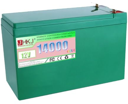 JHKJ Batteria per Auto elettrica per Bambini, 12 V, 8 Ah, 12 Ah, 16 Ah, 20 Ah, Ricaricabile, per spruzzatore Elettrico/Pompa dell'Acqua/Luce Solare/per Motore da 0 a 250 W.,12v14ah