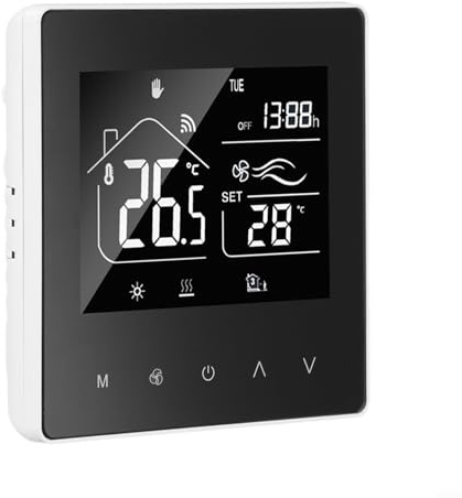 Filteilect Termostato WiFi para aire acondicionado y calefacción por suelo radiante, temporizador programable de 7 días, precisión de ± 0,5 °C, control de voz y aplicación, bloqueo infantil, (WiFi