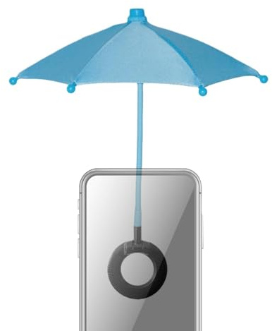Genérico Sombrilla para Movil Magnetico, Mini Paraguas Parasol Ajustable Portatil para Teléfono Movil Bicicleta, Moto, Exterior, Playa