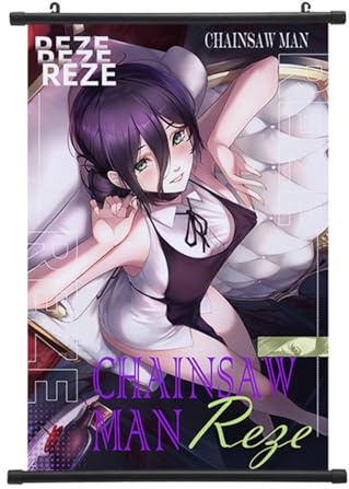 MATRIXX Für Chains-aw Man Anime Poster Großes, Cartoon Role Tapestry, Stoff Poster für Wanddekoration(A3,40 * 60cm)