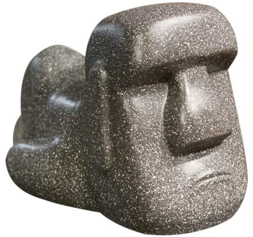 Porta Fazzoletti Moai in Resina Nero, Design Creativo Retrò