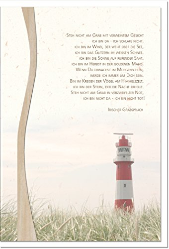 metALUm Trauerkarten XXL/Leuchtturm