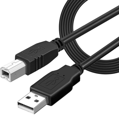 CABLEPELADO Cable Impresora, Cable USB para Impresora, Cable USB 2.0 Tipo A a Tipo B, Compatible con HP,Epson,Canon,Brother,Lexmark,Escáner,Disco Duro,Fotografía Digital, Negro, 4.5 metros