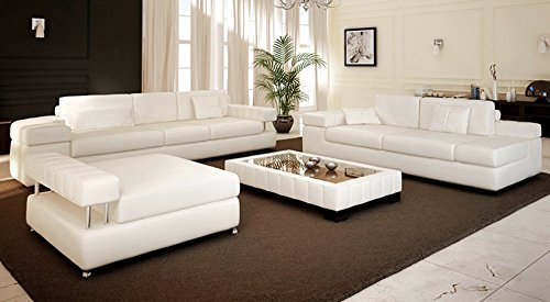 Bullhoff by Giovanni Capellini SOFAGARNITUR Couch Leder weiß NÜRNBERG