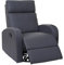 Mendler Fernsehsessel HWC-A54 Premium, Relaxsessel Schaukelstuhl Wippfunktion, drehbar - Kunstleder grau