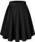 Bridesmay Jupe plissée Polyvalente et Extensible pour Femme Midi-Black M