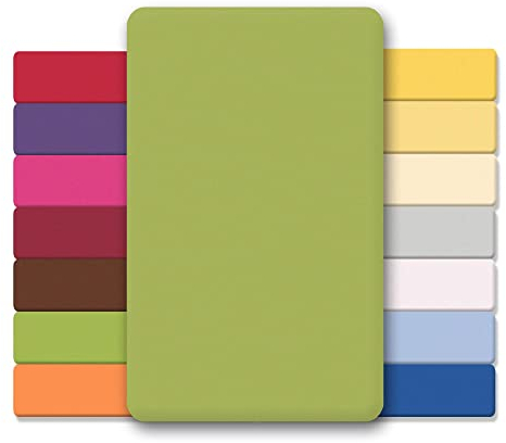 CelinaTex Jersey Spannbettlaken Lucina für Kids 60x120-70x140cm grün 100% Baumwolle gekämmt superweich Spannbettbezug, Leintuch, Bettlaken, elastisch, Strech, Oeko-Tex