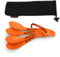Wild Peak Contour Clip Plastic Spork - Lightweight & Strong All in one Spoon, Fork, Knife Cutlery Includes Carabiner Clip & Storage Bag ▲ (Sunset Orange, 4 Pack)