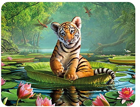 3D LiveLife Calamita Giglio Tigrato di Deluxebase. Calamita da Frigorifero 3D Lenticolare con Tigri. Decorazioni magnetiche per Bambini e Adulti con Opera d'Arte del celebre Jerry LoFaro