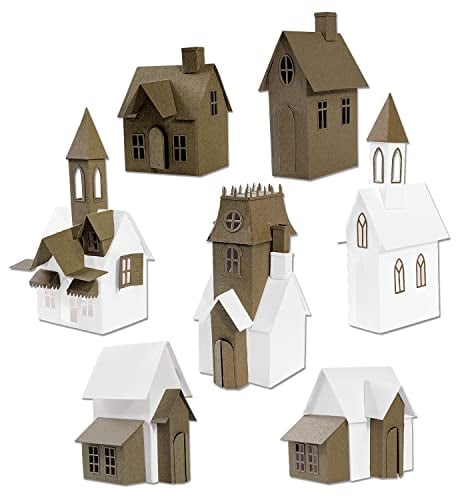 Sizzix Village Collection by Tim Holtz 665564, Papier Kunststoff, mehrfarbig, Einheitsgröße