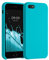 kwmobile Hülle kompatibel mit Apple iPhone SE (1.Gen 2016) / iPhone 5 / iPhone 5S Hülle - Silikon Handy Case - Handyhülle weiche Oberfläche - kabelloses Laden - Cool Glacier