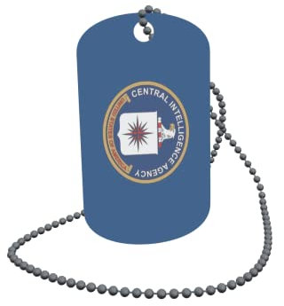 U24 Dog Tag Erkennungsmarke ID Tag an Kette Flagge CIA Alu 30 x 50 mm