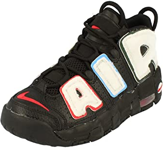 NIKE Air More Uptempo GS Basketball Trainers DQ7780 Sneakers Shoes (UK 3.5 us 4Y EU 36, Black University red White 001)