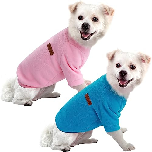 HuaLiSiJi Hundepullover Kleine Hunde Hoodie Chihuahua Kleidung Katzen Pullover Hunde Sweatshirt, Warm und Leicht, mit Einer Weichen Textur, Leicht zu Tragen (XL, Blau+Rosa)