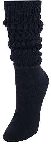 CTM Women's Super Soft Heavy Slouch Socks (1 Pair), Black