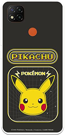 Coque pour Xiaomi Redmi 9C Officiel Pokemon, Pikachu Jeu vidéo pour protéger votre téléphone portable Xiaomi en silicone souple avec licence officielle Pokémon