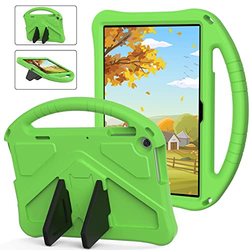 Tading Kids Case for Lenovo Tab M10 3rd Gen TB328FU, Children Friendly EVA Foam Protective Stand Handle Cover Case for Lenovo Tab M10 3rd Generation TB328XU 2022 10.1 Tablet - Green