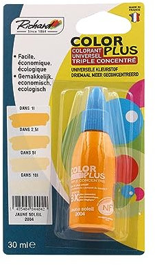 Générique Colorant Universel TRIPLE CONCENTRE Pour peinture jusqu'a 10 Litres - 30ml – Made in France - JAUNE SOLEIL - 2004