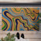 Aqua Fusion – Stylische Kokos-Fußmatte von WECONhome für den Innen- und Zwischenbereich (60 x 90 cm, Natur)
