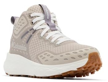 Columbia Women's Konos TRS Outdry Mid, Waterproof Mid Rise Trekking and Hiking Boots, Soft Taupe/Granite Purple, 6