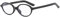 YAMEIZE Ovale Blaulicht Brille Damen Herren - Kleine Anti Blaulicht Brille Retro Blaufilter Brille Gaming Brille (SchwarzKlar)
