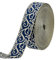 PH PandaHall 9.1m Jacquard Band 2cm blaue Jacquard-Stickerei-Bordüre Ethnisch gewebte Borte Vintage Floral Jacquard Band für Nähen Kleidung Handmade Tasche Dekoration