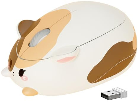 Akko Wireless Laptop Mouse Calico Cat Shape Mice, 2.4G GHz USB A Receiver,1200 DPI Optical Tracking, Quiet Click, Gaming Cordless Mouse,Compatible with Mac/Win(Calico)