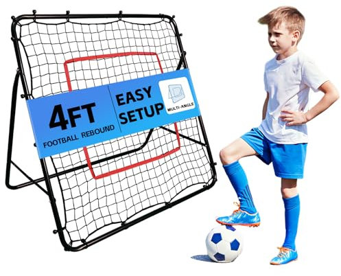 Kapler fußballtor rebounder Kickback-Rebound Netz für Kinder rückprallwand Outdoor für effektives Training 120 * 120cm