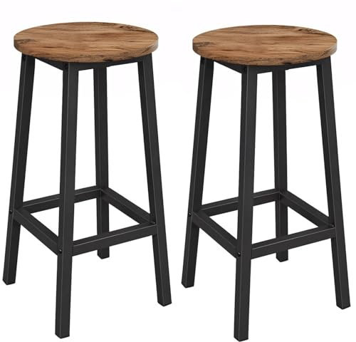 Begryf, Barhocker Holz, Barhocker, Holzhocker, Hocker Holz, Holzhocker, Stehhocker, Küchenstühle, Barstuhl, stabil, rustikal, Industrial Design, Küche, Esszimmer, Bar, robust, modern