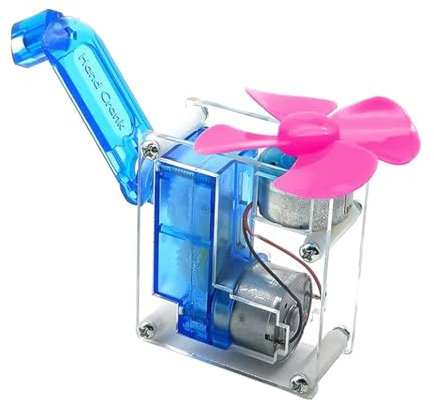 Handkurbelgenerator, selbstgebautes Lüftermodell, manuelles Generator-Lüftermodell, wissenschaftliches Experiment, Motor, manuelle Motorlüfter-Set-Kits