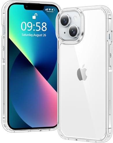 Voyahülle Hülle für iPhone 13 Hülle, Anti-Vergilbung Transparent Handyhülle Stoßfest Schutzhülle, Premium Kratzfeste Case für iPhone 13 - Durchsichtig