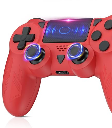 GGiking Wireless Controller für PS-4, Kompatibel mit PS-4 Pro/Slim/PC, Kabellose Gamepad mit Turbo, Touchpanel, Dual Vibration, 6-Achsen Gyro Sensor, 3,5-mm-Audiobuchse